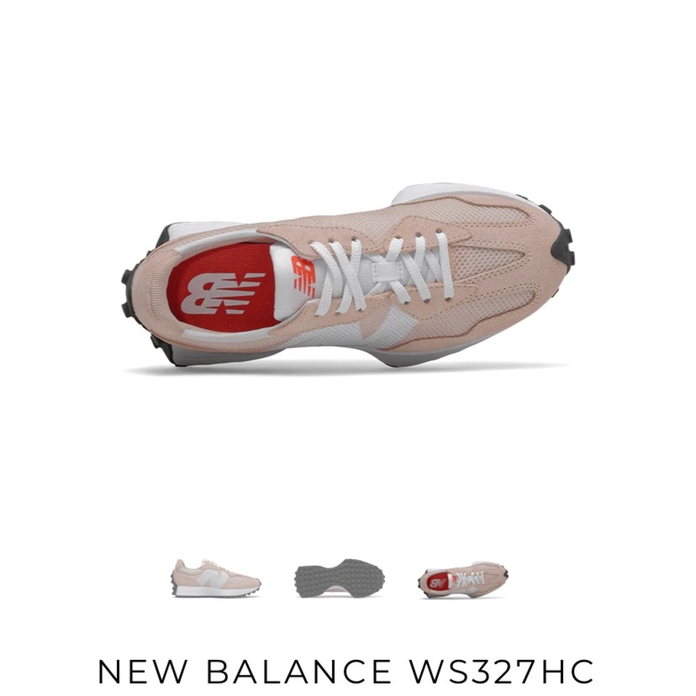 NEW BALANCE 
327 × 1
Color: Ws327hc-rose water/ghost pepper